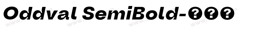 Oddval SemiBold字体转换